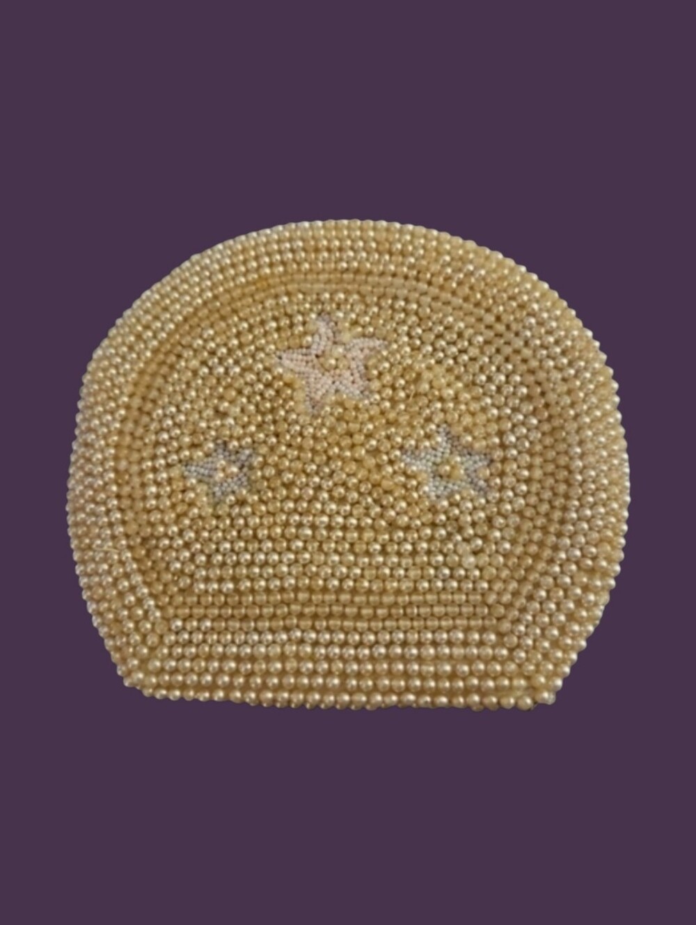 VTG LA REGALE Japan Pearl Star Beaded Coin Zipper Castlecore Wallet Coin Clutch